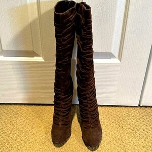 New Kelsi Dagger IONA Boot Chocolate Brown Suede leather